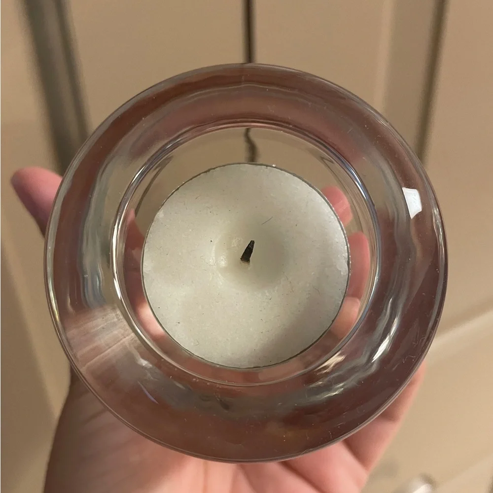 Glass candle holder